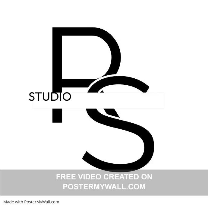 Black White Elegant Monogram Initial Name Log | PosterMyWall