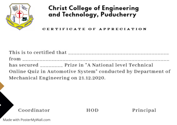 Certificate PosterMyWall