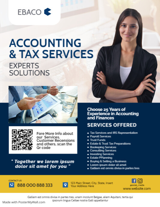 accounting and tax services flyer advertiseme