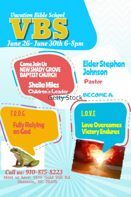 Vacation Bible School Poster Template | PosterMyWall