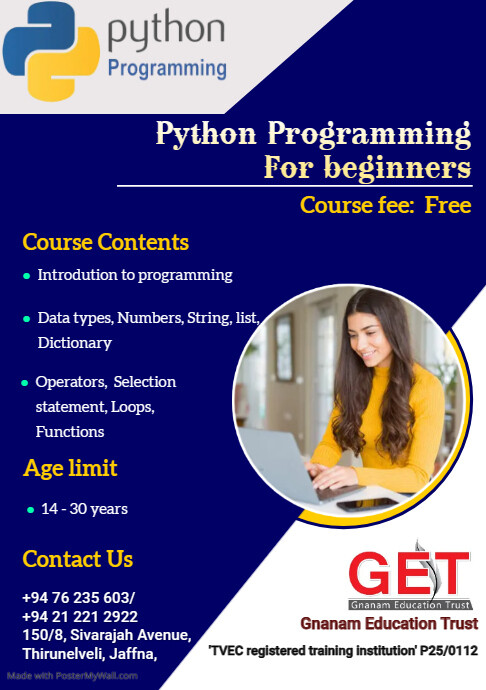 Copy of Python Training New Batch 3 march 2023 | PosterMyWall