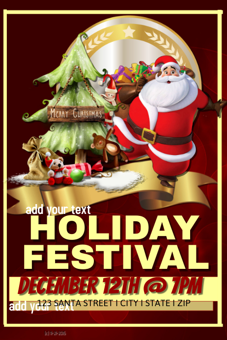Holiday Festival Event Template | PosterMyWall