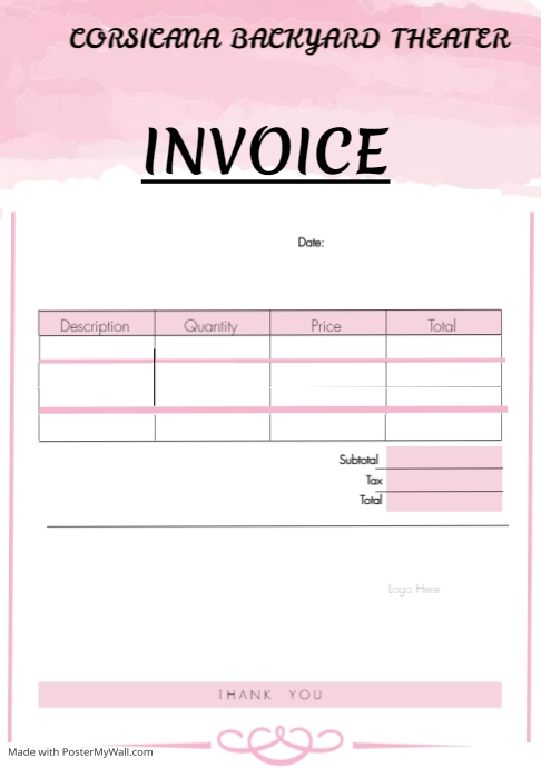 Copy of Copy of Invoice Templet | PosterMyWall