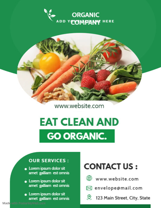 eat clean and green flyer advertisement