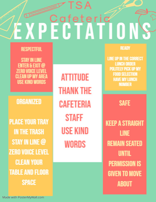 Green Class Rules Chart Poster Template Printable Flyer (US Letter)