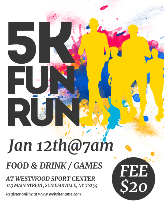 5K Fun Run Flyer Template | PosterMyWall