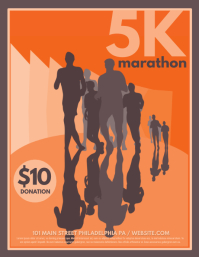 customizable design templates for 5k marathon postermywall marathon school flyers