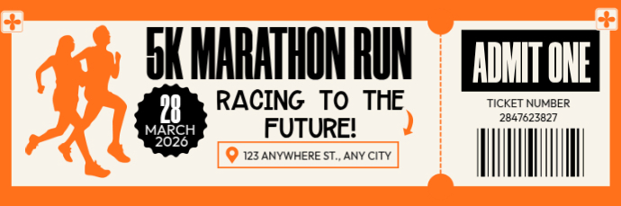 5k Marathon Run Email Header Template | PosterMyWall