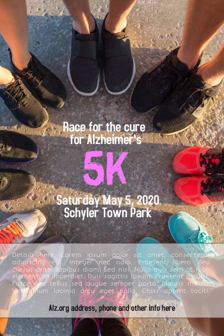 5k Race Run Benefit Fundraiser Walk Flyer Template | PosterMyWall