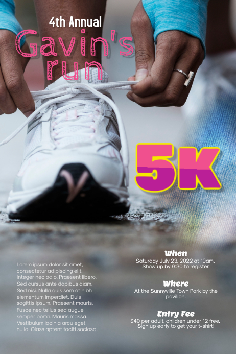 5k Race Run Walk Flyer Template | PosterMyWall