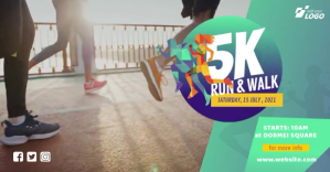 5K Run & Walk Event Facebook Shared Image template
