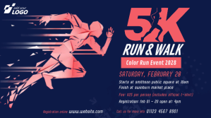 5K Run & Walk Event Сообщение Twitter template