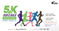 5K Run & Walk Event auf Facebook geteiltes Bild template