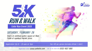 5K Run & Walk Event Сообщение Twitter template