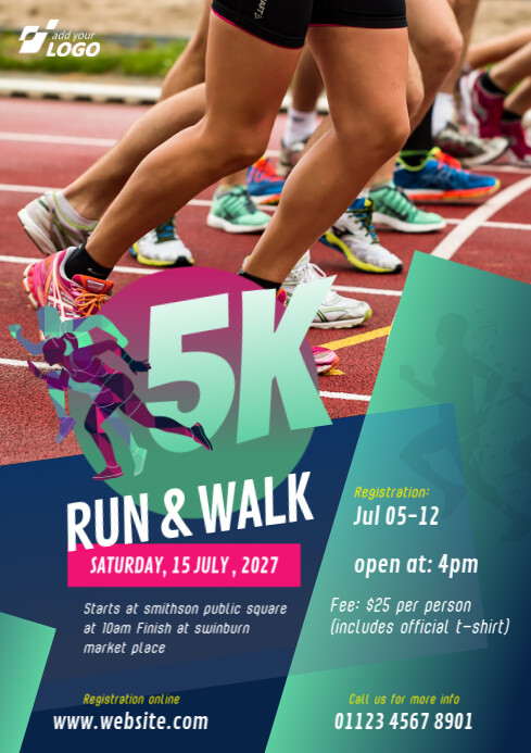 Copy of 5K Run & Walk Event Flyer | PosterMyWall