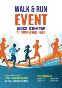 5K Run & Walk Event Template A4