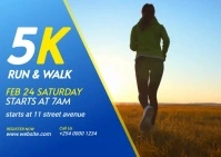 5K Run & Walk Event Template Postcard
