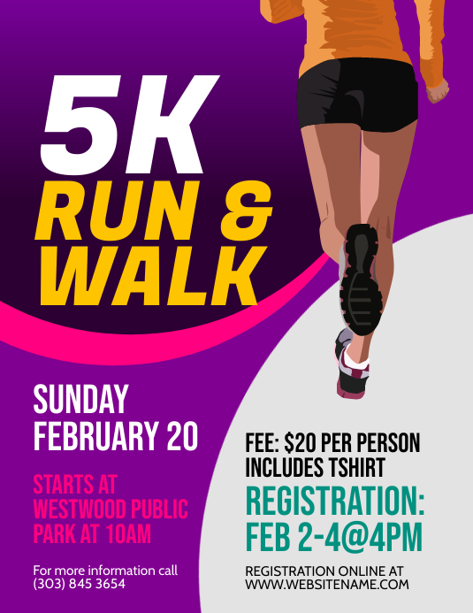 5K Run & Walk Flyer PosterMyWall