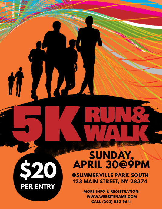 5K Run & Walk Flyer Template | PosterMyWall