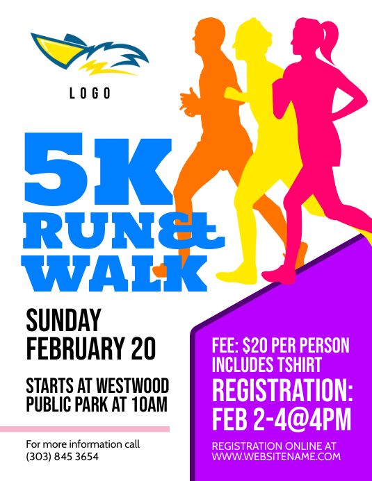 5K Run & Walk Flyer Template PosterMyWall
