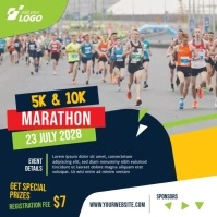 5K Run & Walk Instagram Post template