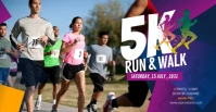 5K Run & Walk Event Ad Template Обложка мероприятия для Facebook