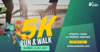 5K Run & Walk Event Facebook Shared Image template