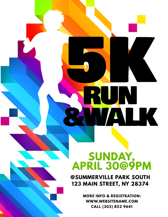 5K Run & Walk Flyer Template PosterMyWall