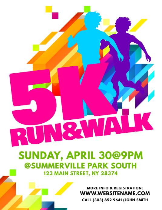 5K Run & Walk Flyer Template | PosterMyWall