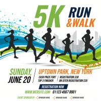 5K Run Event Instagram Post Square (1:1) template