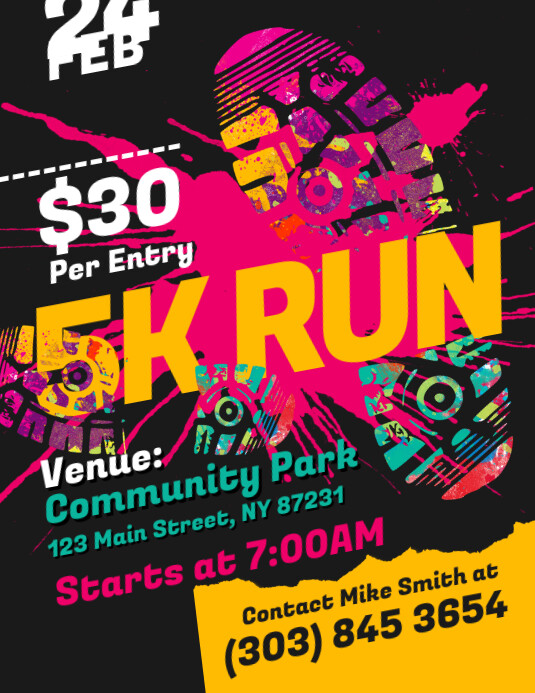 5K Run Flyer Template PosterMyWall