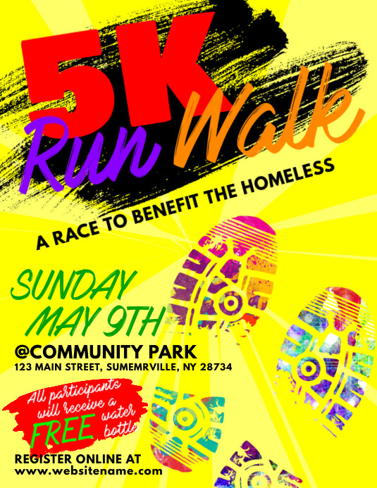 5K Run Walk Flyer Template | PosterMyWall