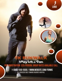 customizable design templates for 5k run race flyer postermywall