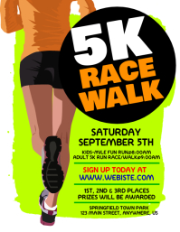 5K Run & Family Walk Flyer Template | PosterMyWall