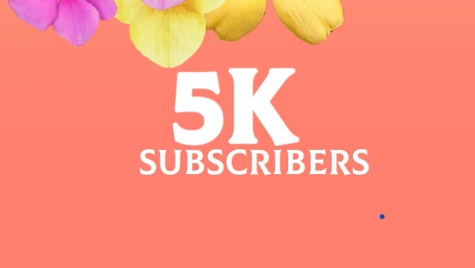 5K Subscribers  5000 Subscribers YouTube Thumbnail template