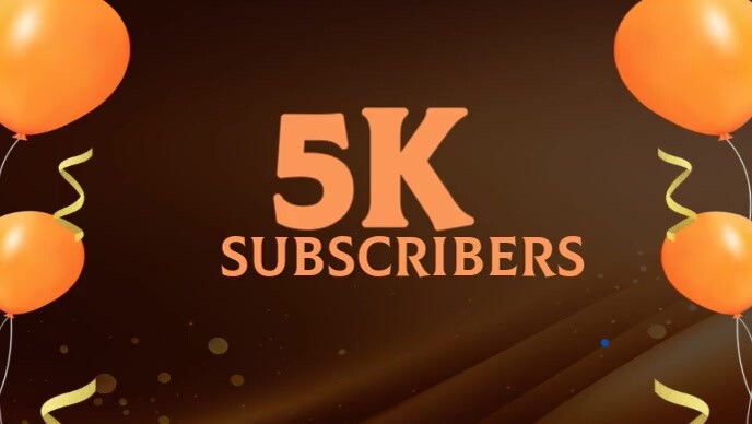 5K Subscribers  5000 Subscribers  YouTube Milestone Isithonjana se-YouTube template