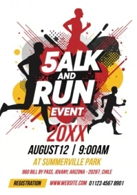 5K Walk & Run Event Flyer Template A4