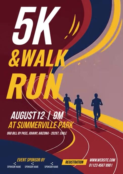 Copy of 5K Walk & Run Event Flyer Template | PosterMyWall
