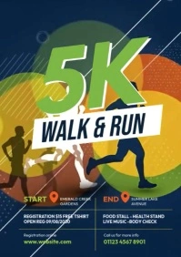 5K Walk & Run Event Flyer Template A4