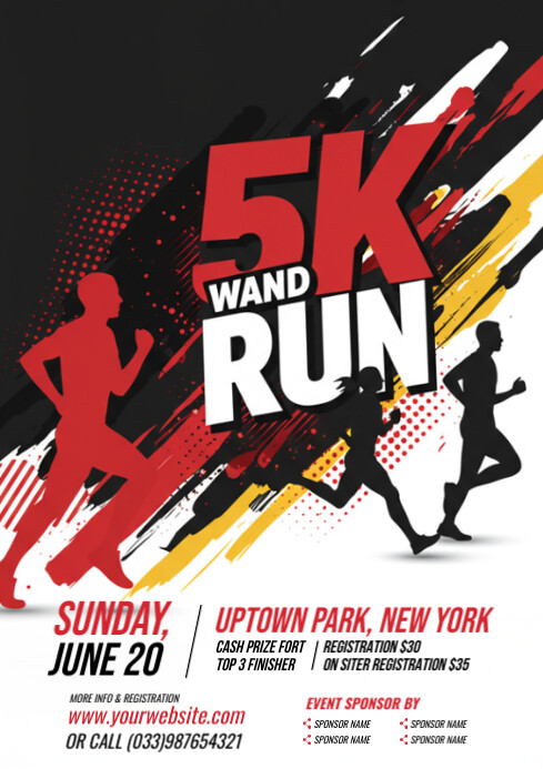 5K Walk & Run Event Flyer Template | PosterMyWall