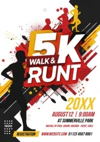 5K Walk & Run Event Flyer Template A4