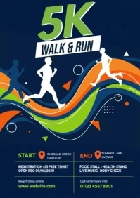 5K Walk & Run Event Flyer Template A4