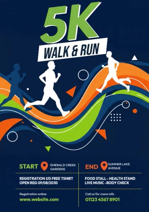 5K Walk & Run Event Flyer Template | PosterMyWall