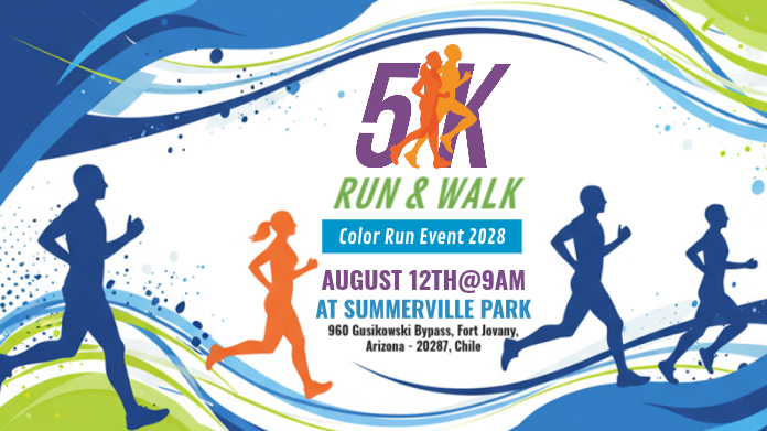 5k walk & run event twitter post Template | PosterMyWall