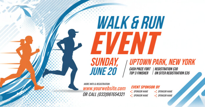 5K Walk & Run Event Facebook 共享图片 template