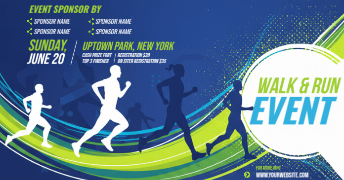 5K Walk & Run Event Facebook 共享图片 template