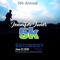 5k walk run fundraiser Instagram Post template
