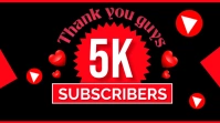 5k YouTube Subscribers Thank you Template Onl