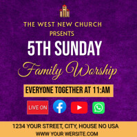 Violet Family Worship Event Instagram-bericht Template
