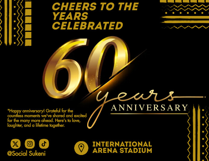 60 years anniversary Volante (Carta US) template